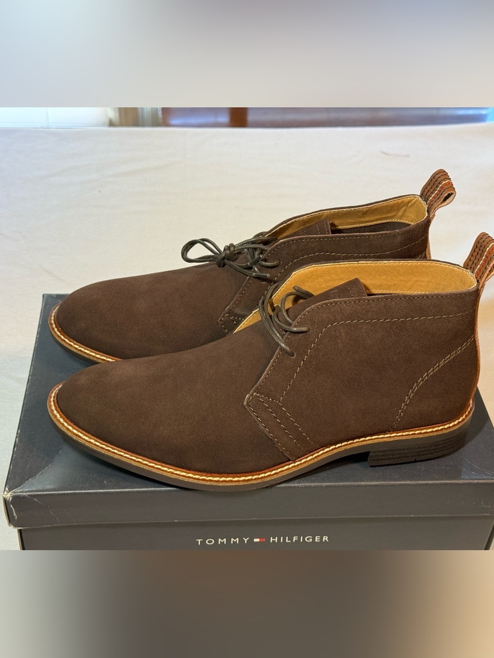 New Tommy Hilfiger Upper Leather Brown Boots. Size 9.5